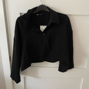 Zara cropped blouse, size medium